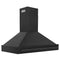 48 In. Black Stainless Steel Range Hood With Black Stainless Steel Handle