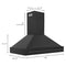 48 In. Black Stainless Steel Range Hood With Black Stainless Steel Handle