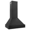 30 In. Convertible Vent Black Stainless Steel Wall Mount Range Hood
