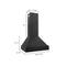 30 In. Convertible Vent Black Stainless Steel Wall Mount Range Hood
