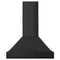 36 In. Ducted Vent Black Stainless Steel Wall Mount Range Hood