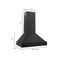 36 In. Ducted Vent Black Stainless Steel Wall Mount Range Hood