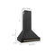 Autograph Edition 30 In. Black Stainless Steel Range Hood With Champagne Bronze Handle