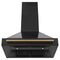 Autograph Edition 36 In. Black Stainless Steel Range Hood With Champagne Bronze Handle