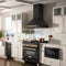 Autograph Edition 36 In. Black Stainless Steel Range Hood With Polished Gold Handle