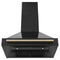 Autograph Edition 36 In. Black Stainless Steel Range Hood With Polished Gold Handle