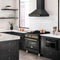 Autograph Edition 36 In. Black Stainless Steel Range Hood With Polished Gold Handle