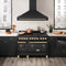 Autograph Edition 48 In. Black Stainless Steel Range Hood With Polished Gold Handle