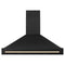 Autograph Edition 48 In. Black Stainless Steel Range Hood With Polished Gold Handle