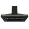 Autograph Edition 48 In. Black Stainless Steel Range Hood With Polished Gold Handle