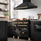 Autograph Edition 48 In. Black Stainless Steel Range Hood With Polished Gold Handle