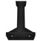 30 in. Convertible Black Stainless Steel Wall Mount Range Hood With Black Stainless Steel Handle