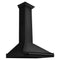 36 in. Convertible Black Stainless Steel Wall Mount Range Hood With Black Stainless Steel Handle