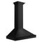 36 in. Convertible Black Stainless Steel Wall Mount Range Hood With Black Stainless Steel Handle