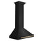 Autograph Edition 30 in. Black Stainless Steel Wall Mount Range Hood With Champagne Bronze Handle