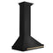 Autograph Edition 30 in. Black Stainless Steel Wall Mount Range Hood With Champagne Bronze Handle