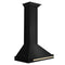 Autograph Edition 30 in. Black Stainless Steel Wall Mount Range Hood With Polished Gold Handle