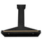 Autograph Edition 48 in. Black Stainless Steel Wall Mount Range Hood With Champagne Bronze Handle
