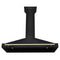 Autograph Edition 48 in. Black Stainless Steel Wall Mount Range Hood With Polished Gold Handle