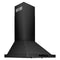 24 In. Convertible Vent Wall Mount Range Hood In Black Stainless Steel