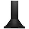 24 In. Convertible Vent Wall Mount Range Hood In Black Stainless Steel