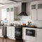 24 In. Convertible Vent Wall Mount Range Hood In Black Stainless Steel