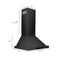 24 In. Convertible Vent Wall Mount Range Hood In Black Stainless Steel