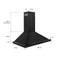 30 In. Convertible Vent Wall Mount Range Hood In Black Stainless Steel