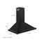 30 In. Convertible Vent Wall Mount Range Hood In Black Stainless Steel