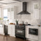 36 In. Convertible Vent Wall Mount Range Hood In Black Stainless Steel