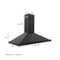 42 In. Convertible Vent Wall Mount Range Hood In Black Stainless Steel