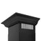 24 In. Convertible Vent Wall Mount Range Hood In Black Stainless Steel With Crown Molding