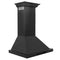 24 In. Convertible Vent Wall Mount Range Hood In Black Stainless Steel With Crown Molding