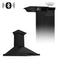 36 In. Crownsound™ Ducted Vent Wall Mount Range Hood In Black Stainless Steel With Built-in Bluetooth Speakers