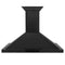 36 In. Crownsound™ Ducted Vent Wall Mount Range Hood In Black Stainless Steel With Built-in Bluetooth Speakers