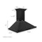 36 In. Crownsound™ Ducted Vent Wall Mount Range Hood In Black Stainless Steel With Built-in Bluetooth Speakers