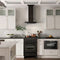 30 In. Convertible Vent Wall Mount Range Hood In Black Stainless Steel With Crown Molding