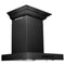 36 In. Convertible Vent Wall Mount Range Hood In Black Stainless Steel With Crown Molding