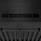 36 In. Convertible Vent Wall Mount Range Hood In Black Stainless Steel With Crown Molding