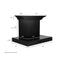 24 In. Crownsound™ Ducted Vent Wall Mount Range Hood In Black Stainless Steel With Built-in Bluetooth Speakers