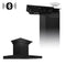 36 In. Crownsound™ Ducted Vent Wall Mount Range Hood In Black Stainless Steel With Built-in Bluetooth Speakers