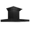 36 In. Crownsound™ Ducted Vent Wall Mount Range Hood In Black Stainless Steel With Built-in Bluetooth Speakers