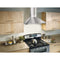 36Inch Convertible European Style WallMounted Chimney Range Hood, 380 MAX Blower CFM, LED Light