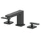 Autograph Edition Crystal Bay Widespread Bath Faucet In Matte Black