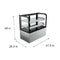 48 in. Refrigerated Bakery Display Case, Stainless Steel Frame, Curved Glass Front, 13 cu. ft