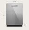Customfit Energy Star Stainless Interior Smart Dishwasher With Ultra Wash Top Rack And Led Lights, 39 Dba In Platinum Glass