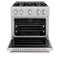 30 In. 4.2 Cu. Ft. Classic Dual Fuel Range With 4 Burner Gas Cooktop And Electric Convection Oven In Stainless Steel