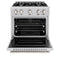 30 In. 4.2 Cu. Ft. Classic Dual Fuel Range With 4 Burner Gas Cooktop And Electric Convection Oven In Stainless Steel