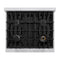 30 In. 4.2 Cu. Ft. Classic Dual Fuel Range With 4 Burner Gas Cooktop And Electric Convection Oven In Stainless Steel