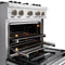 30 In. 4.2 Cu. Ft. Classic Dual Fuel Range With 4 Burner Gas Cooktop And Electric Convection Oven In Stainless Steel